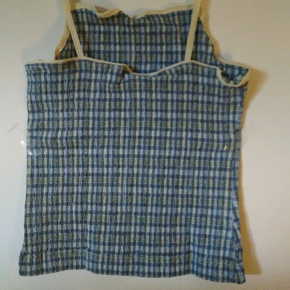Vintage Madras Stretchy Spaghetti Straps Tank Top - Picture 9 of 13